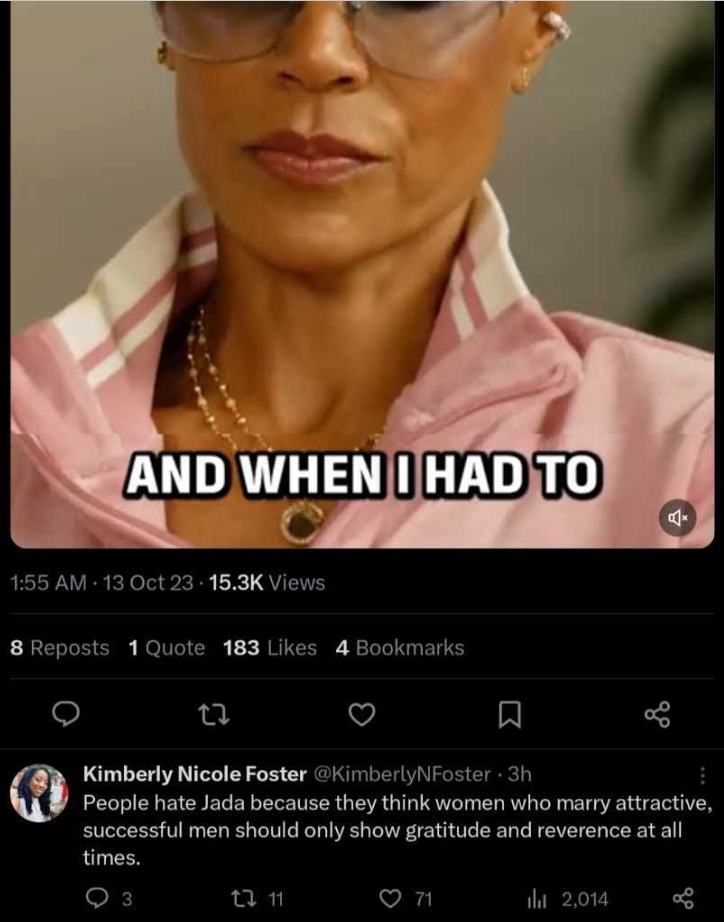 WHAT DO MODERN FEMINISTS, JADA PINKETT SMITH, & "THE POLITICS OF RESPECTABILITY" HAVE IN COMMON?