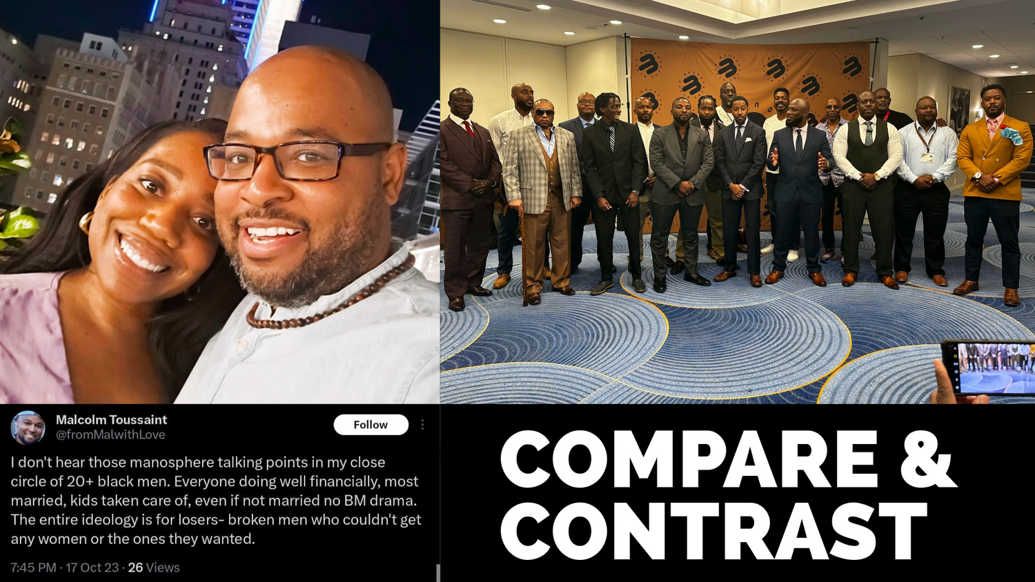 MR. FOR HARRIET VS. THE BLACK MANOSPHERE CONCLAVE: COMPARE & CONTRAST LOL