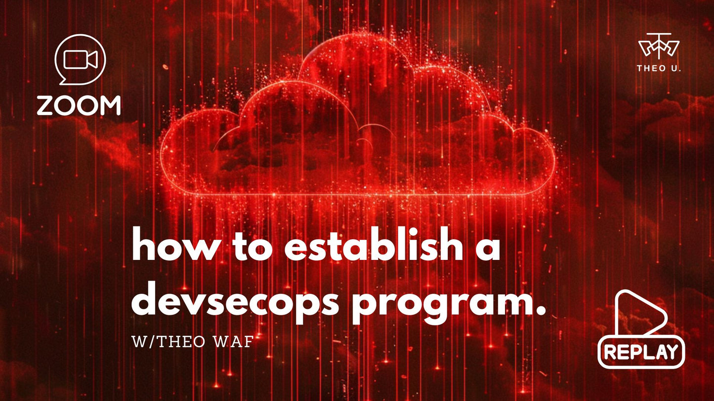 How to Establish a DevSecOps Program webinar replay, w/Theo WAF