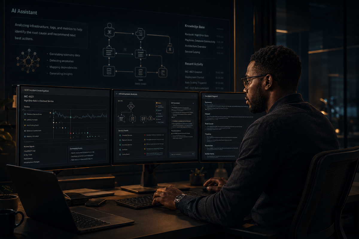 Cloud security professional using AI-assisted analysis and incident investigation workflows